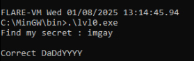 Crackme prompt screenshot