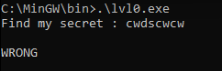 Crackme prompt screenshot